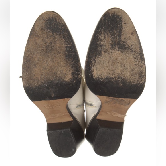 Chloé Leather Studded Accents Moto Boots - Picture 3 of 5